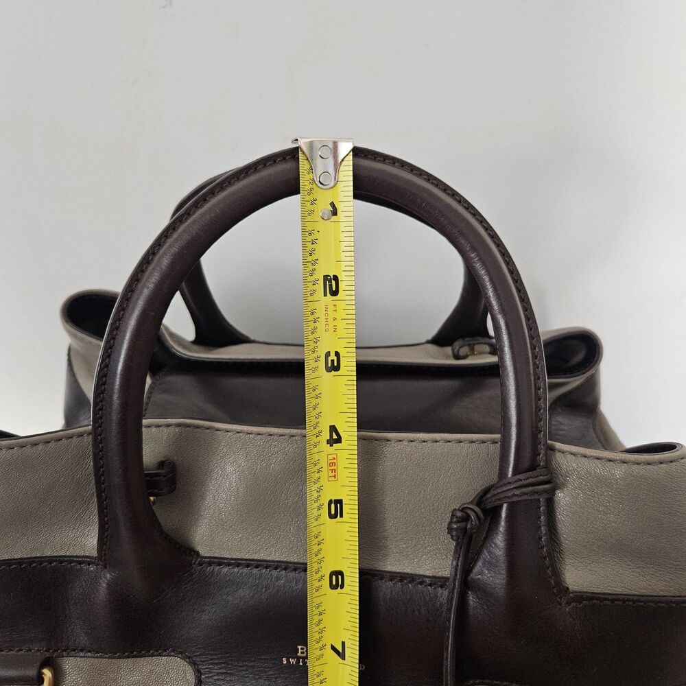Bally Goat Skin Leather Handbag PINA-MD Tote Satchel Shoulder Swiss Made Vintage - Picture 14 of 16